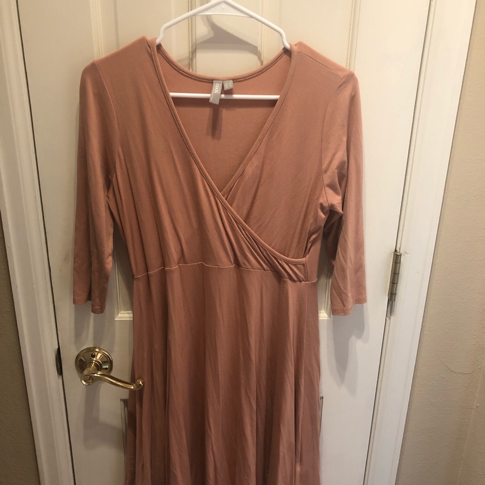 ASOS maternity dress, pink blush, sz 8 EUC!
